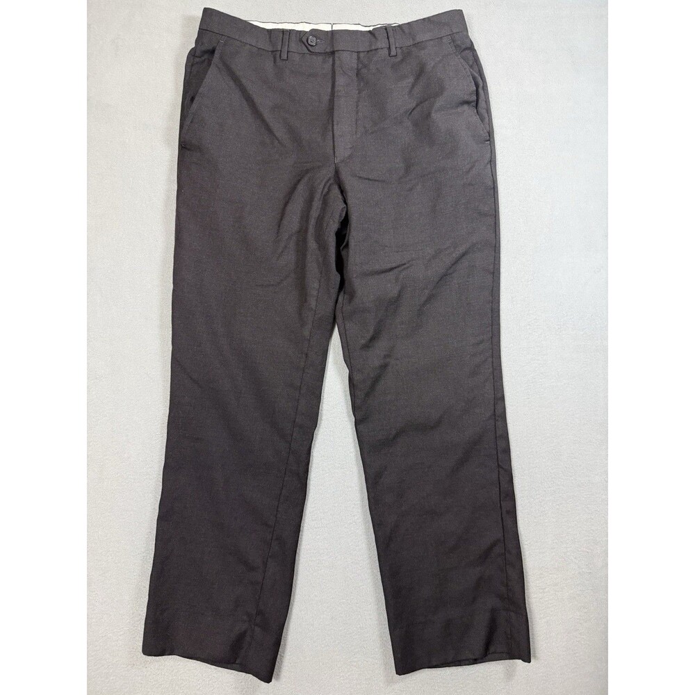 Santorelli Luxury Serge Mens Pants 35 Charcoal Grey Wool Italy Romeo 1900F